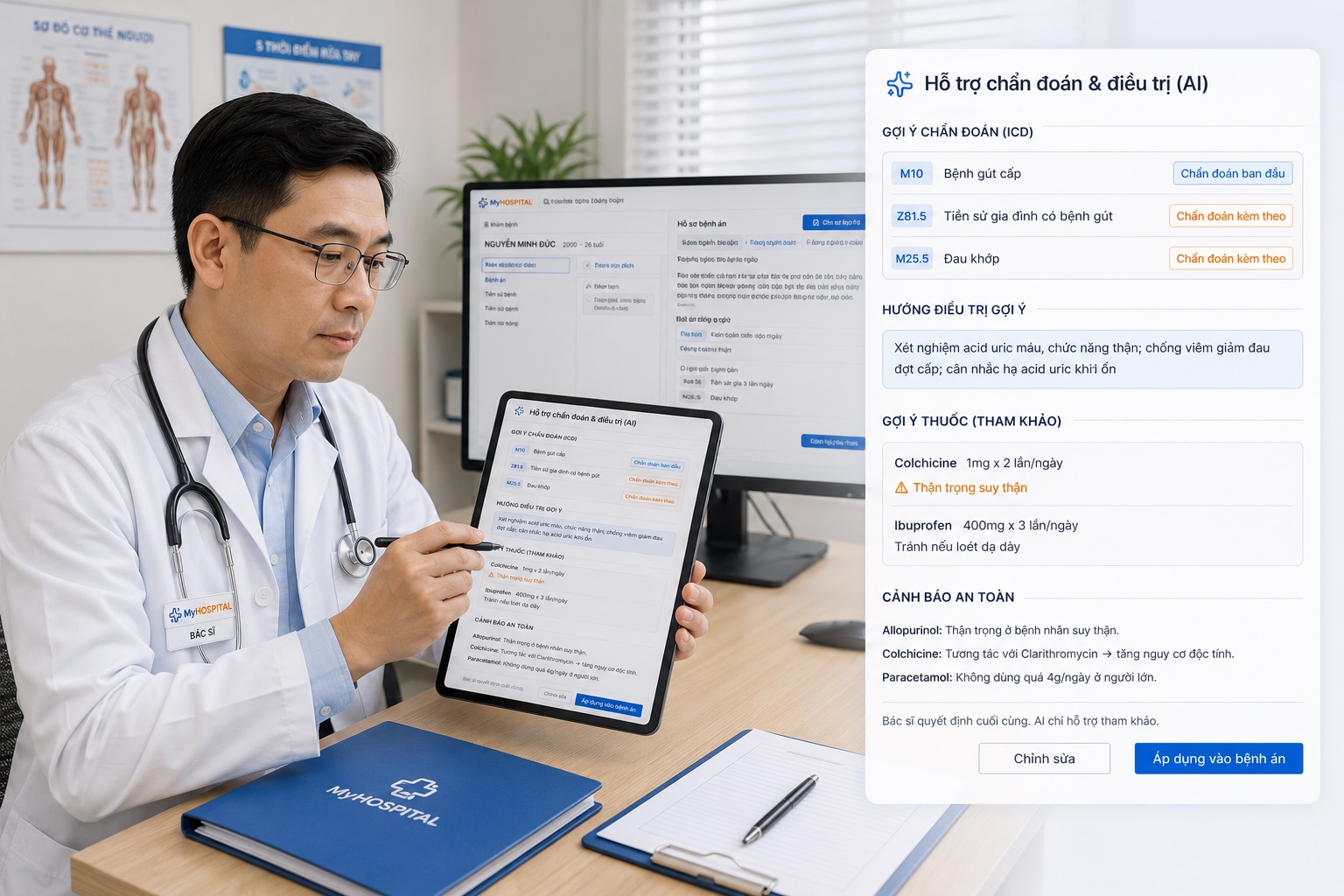 AI hỗ trợ chẩn đoán & điều trị trên MyHospital