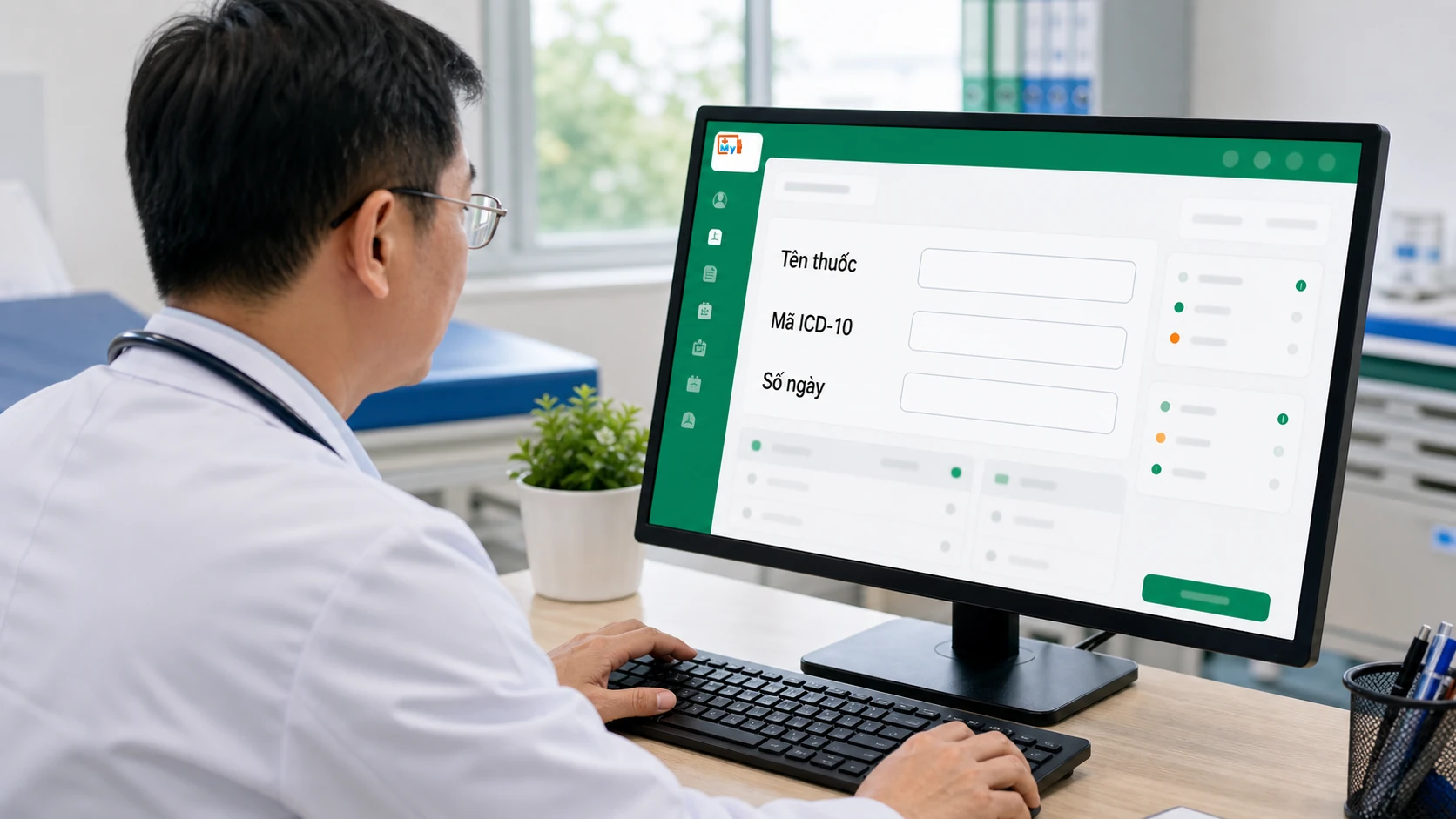 Bác sĩ kê đơn kháng sinh điện tử trên hệ thống HIS