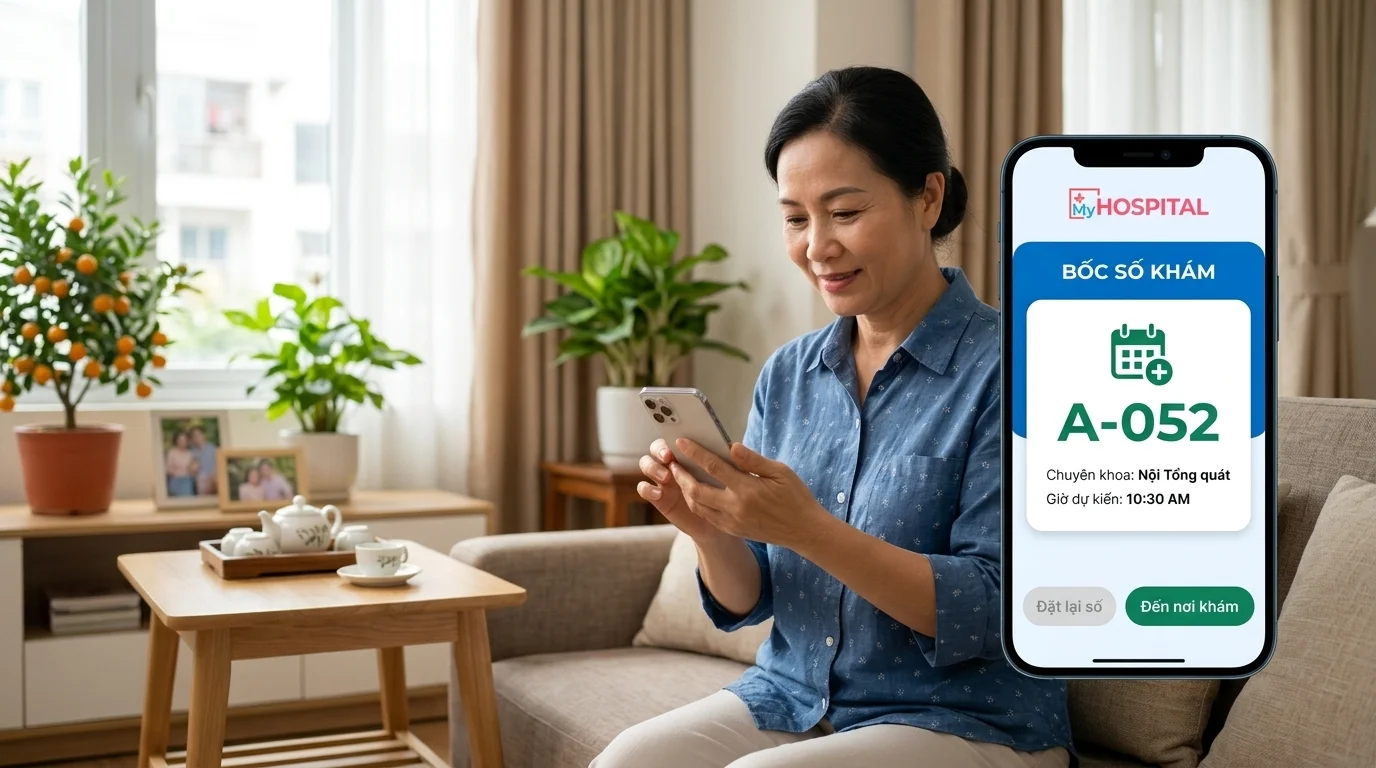 Bốc số khám bệnh online qua điện thoại tại nhà