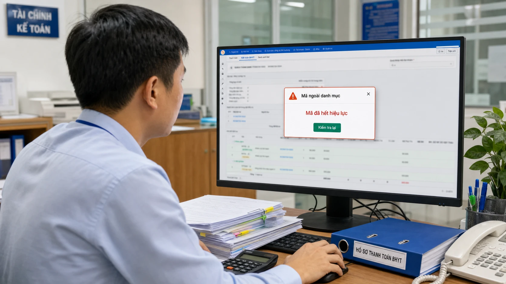 HIS cảnh báo mã ngoài danh mục dùng chung BHYT