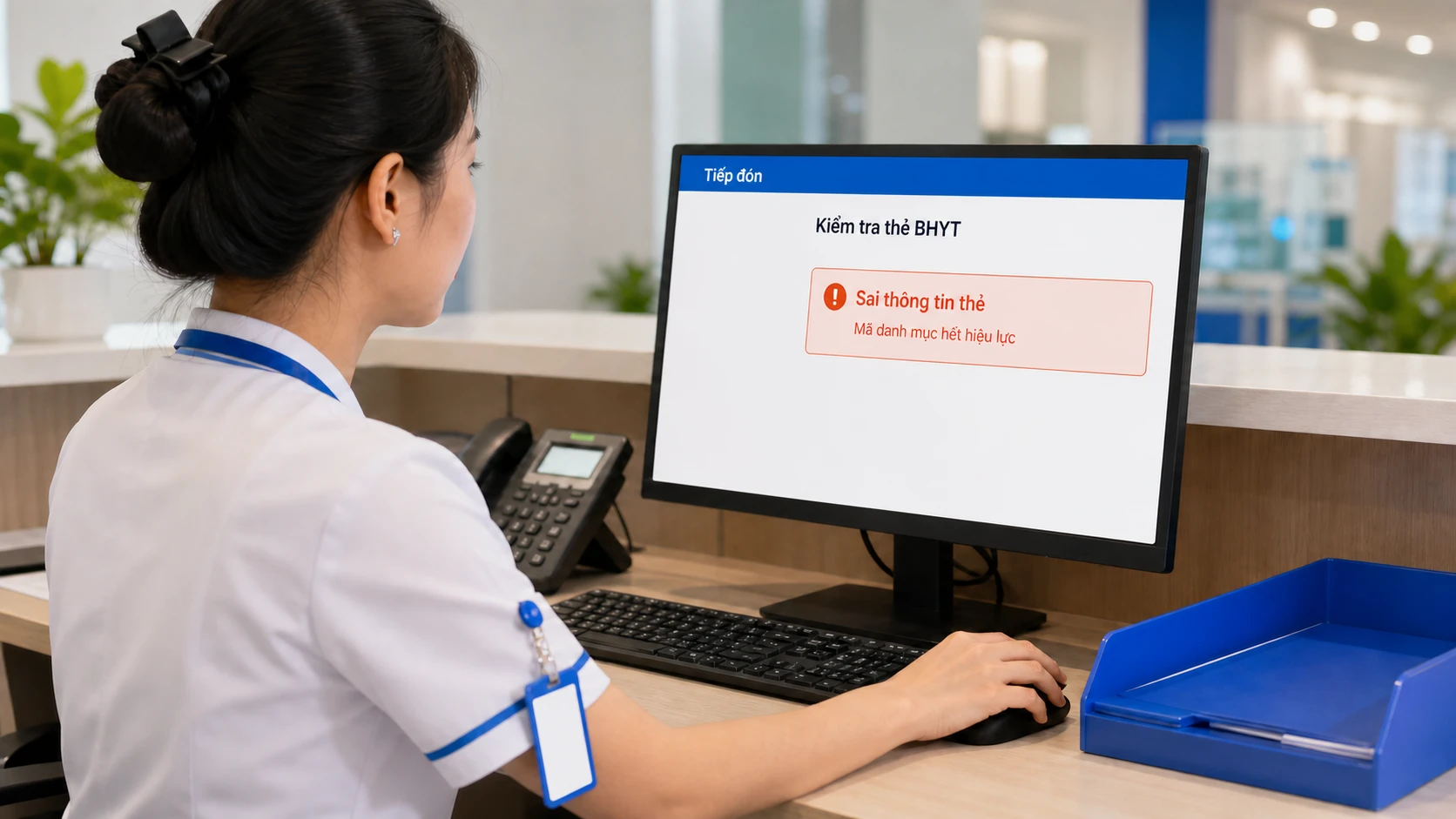 MyHospital cảnh báo sai thẻ và lệch mã danh mục BHYT