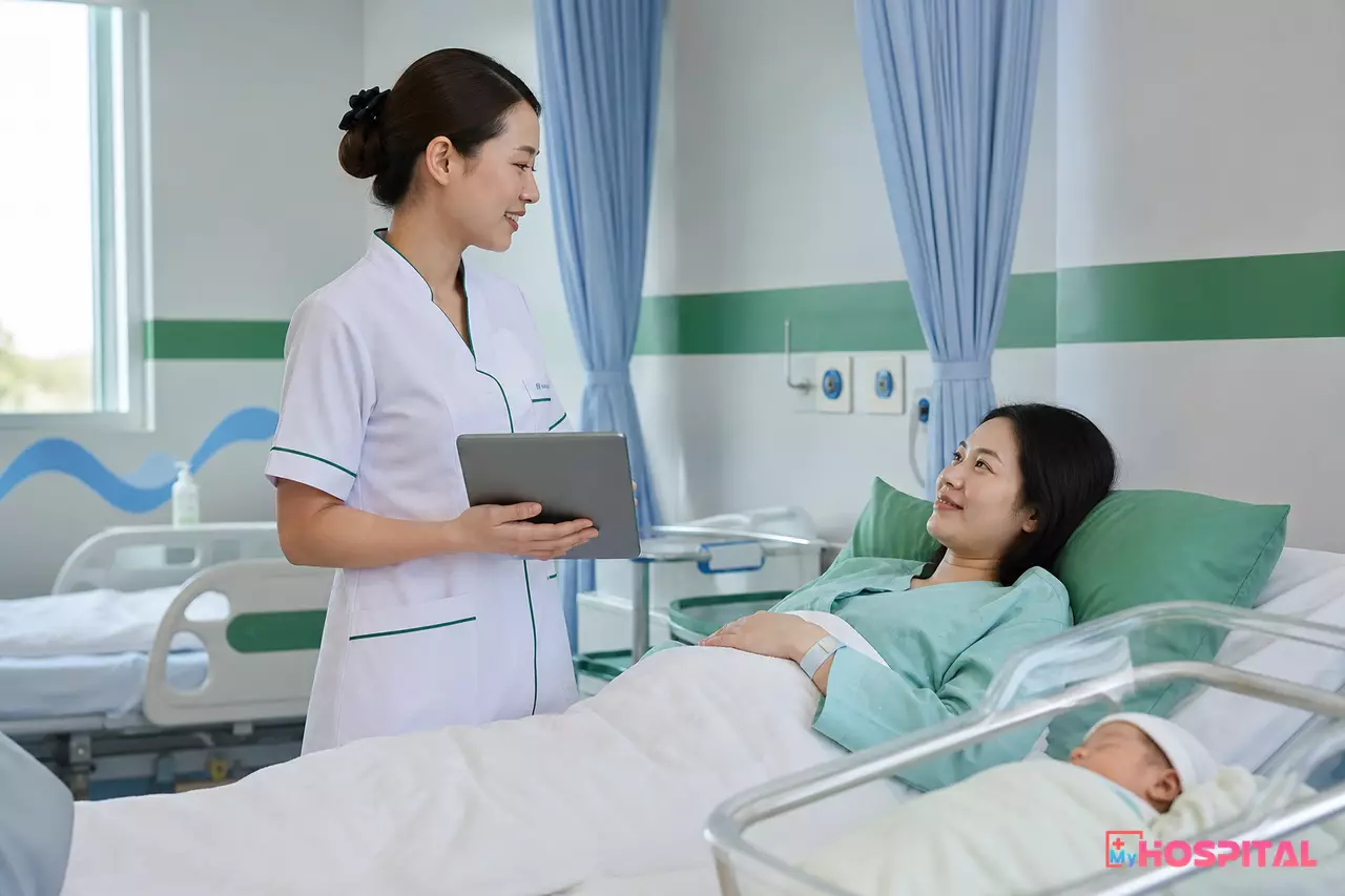 Điều dưỡng khoa sản cập nhật chỉ định phát sinh trên phần mềm quản lý bệnh viện