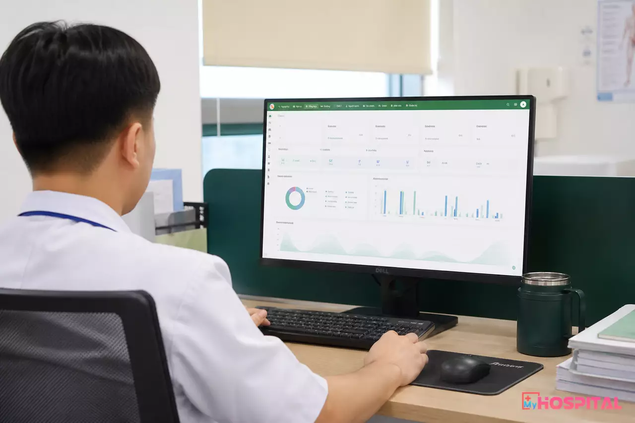 Nhân viên khoa dược cấu hình bảng ánh xạ mã thuốc trên phần mềm HIS
