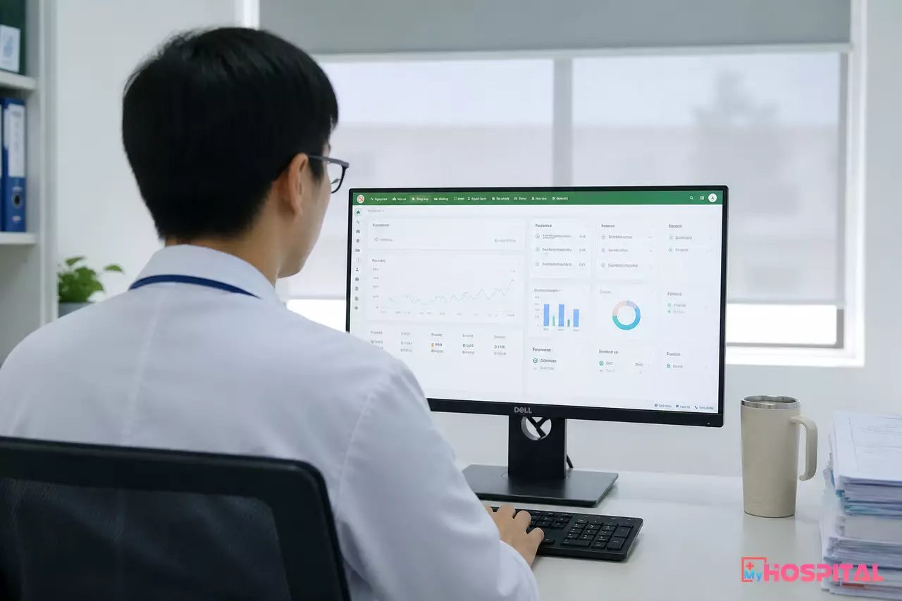Cán bộ công nghệ thông tin cấu hình bảng ánh xạ mã vật tư y tế trên phần mềm quản lý bệnh viện
