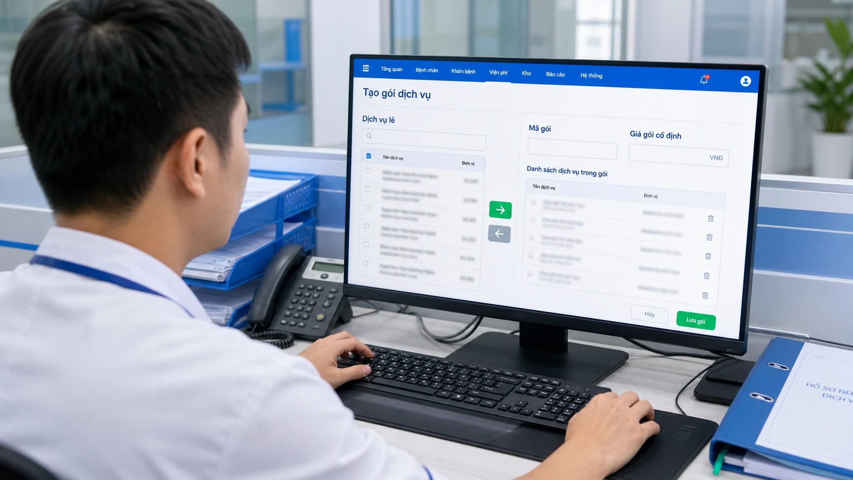 Cấu hình gói dịch vụ trên phần mềm HIS
