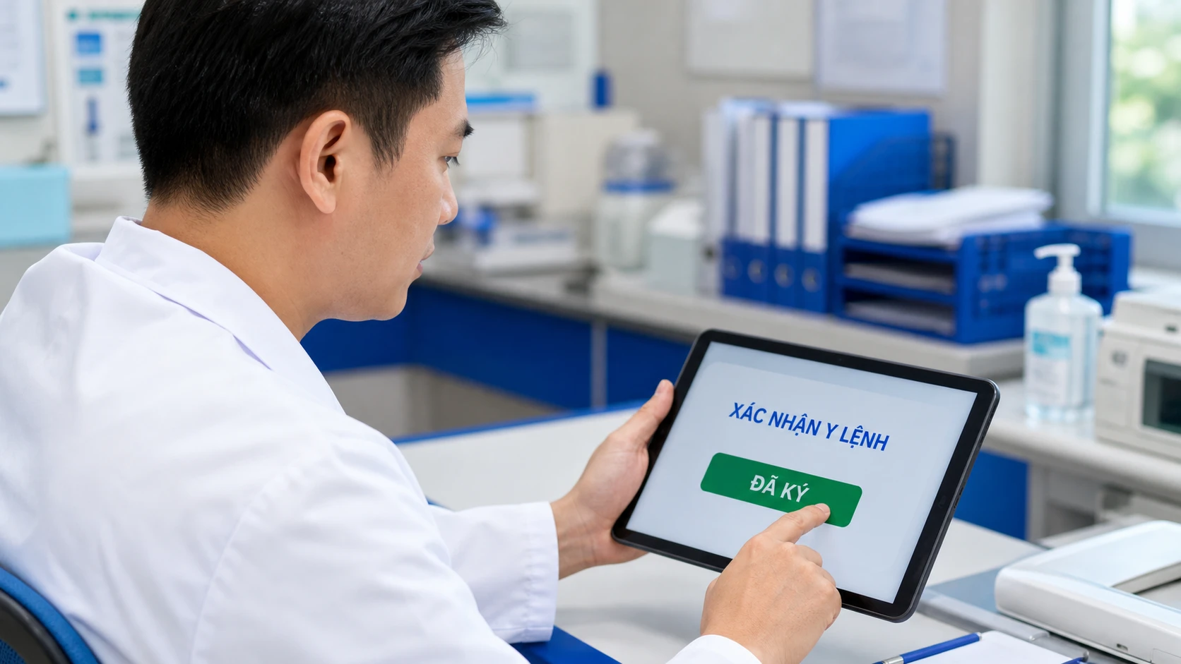 Bác sĩ xác nhận y lệnh bằng chữ ký số trên EMR