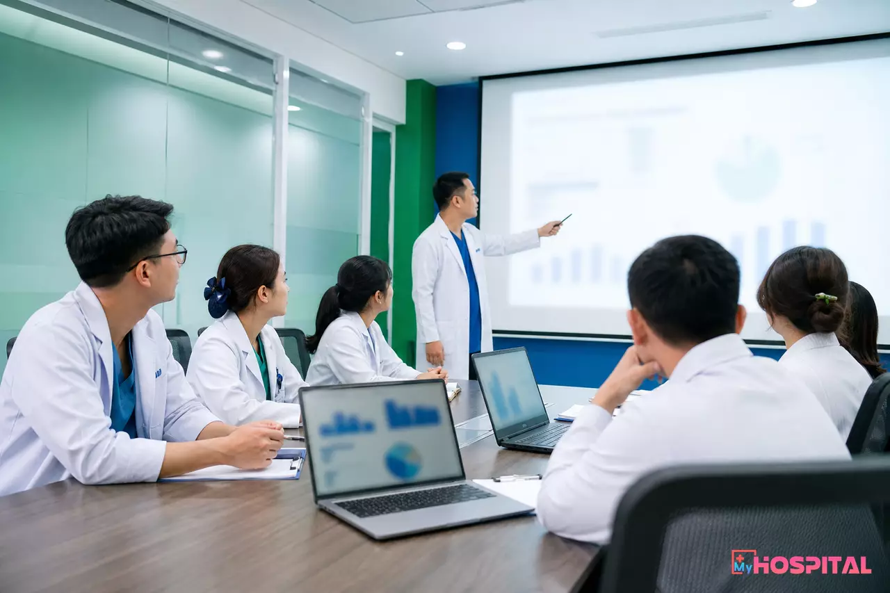 Buổi đào tạo nhân sự nhà thuốc bệnh viện sử dụng phần mềm quản lý mới