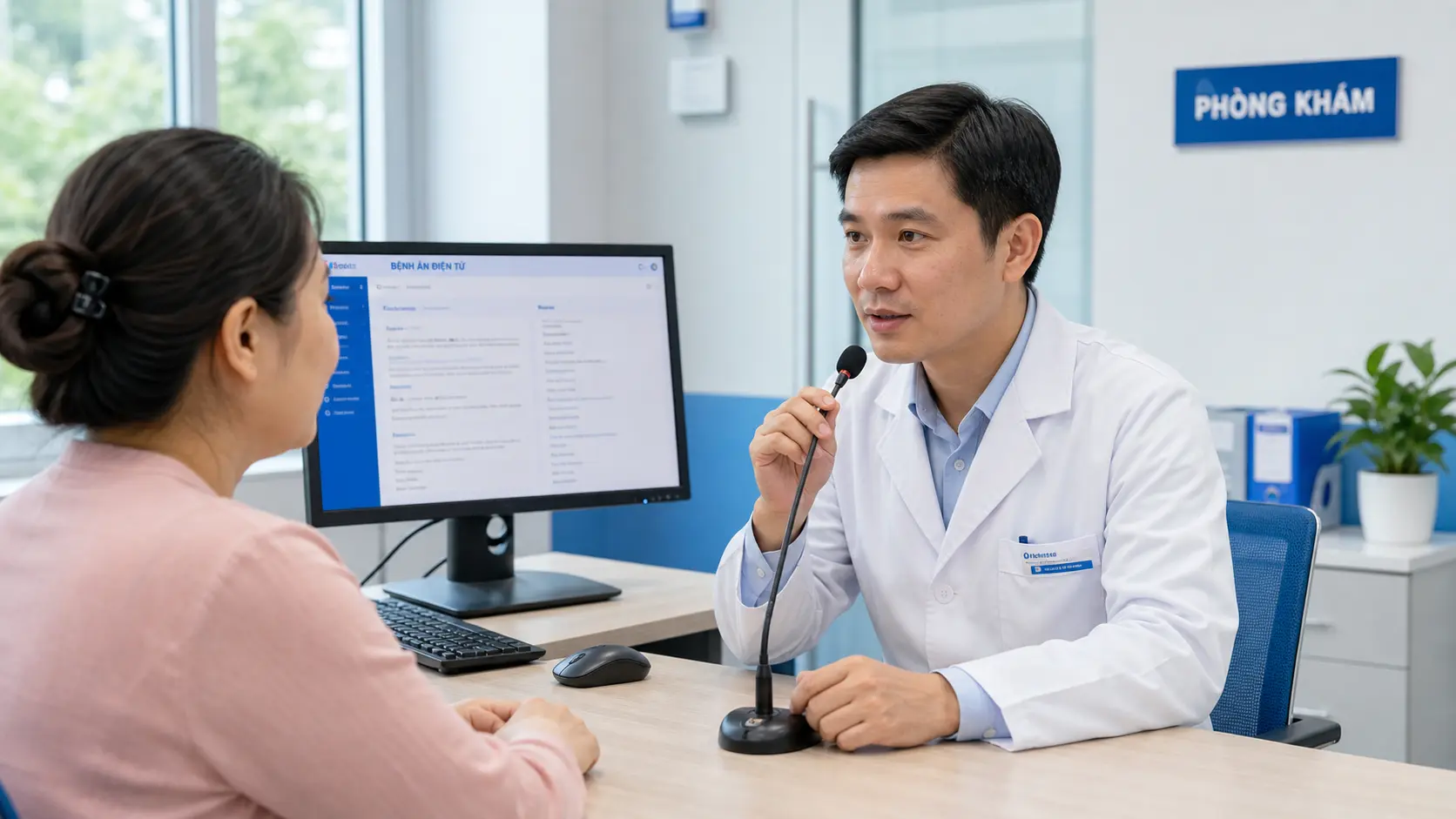 Đọc y lệnh bằng giọng nói: Bác sĩ ra chỉ định và kê đơn không rời mắt khỏi người bệnh