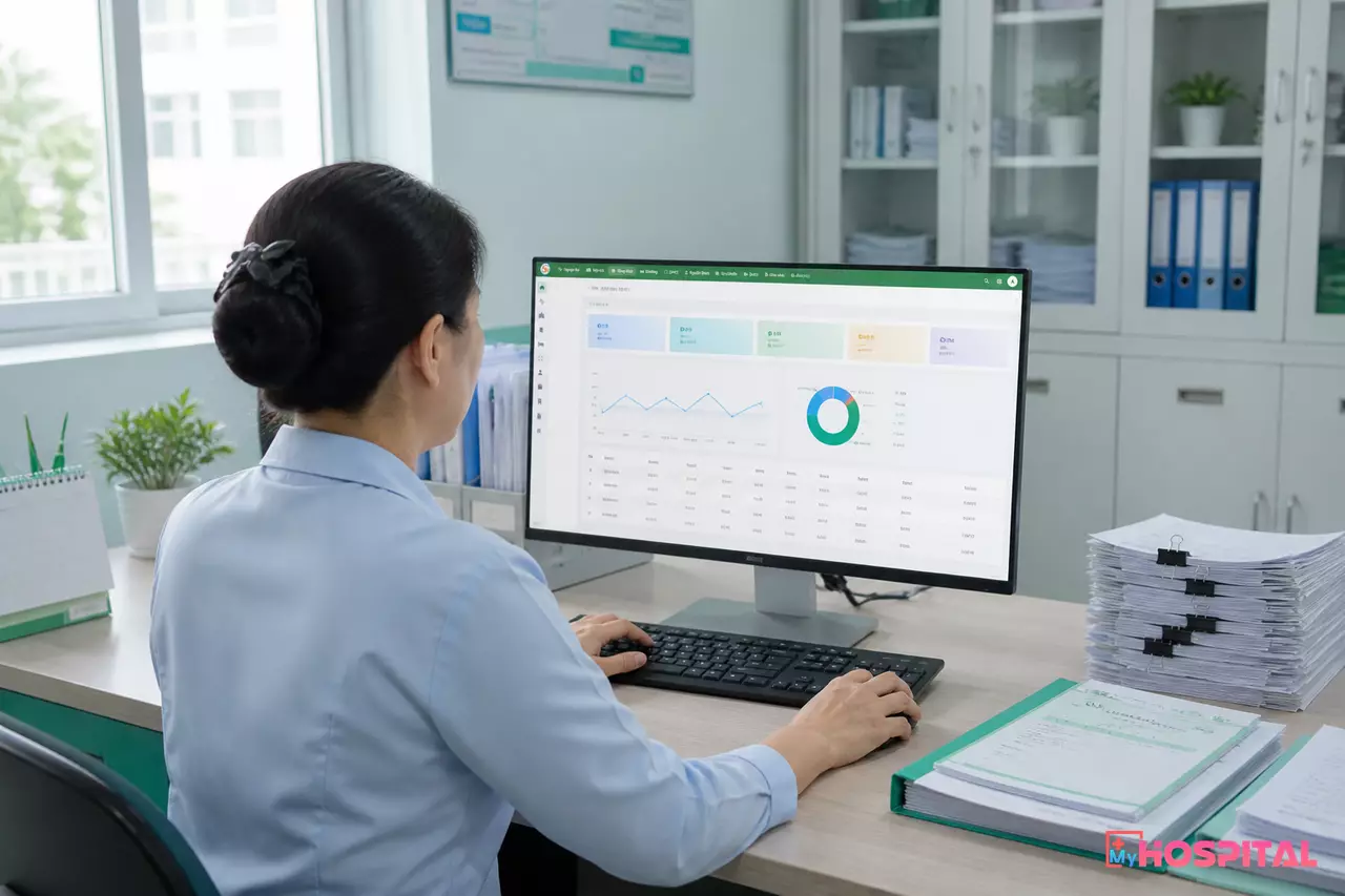 Kế toán trưởng phê duyệt yêu cầu mở khóa hồ sơ BHYT trên phần mềm MyHospital