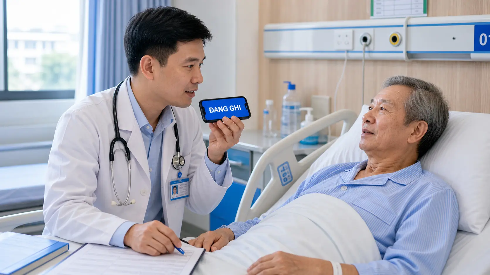 Ghi bệnh án giọng nói khoa nội: Khai thác bệnh sử phức tạp không bỏ sót