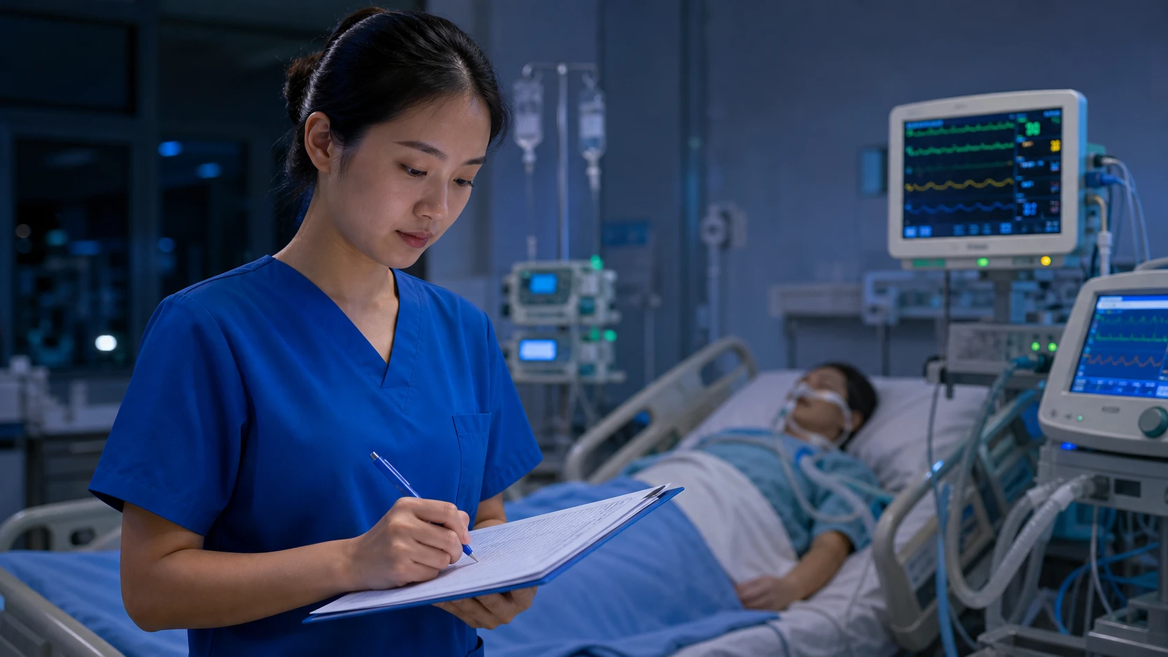 Điều dưỡng ghi bệnh án hồi sức tích cực bằng giấy tại ICU