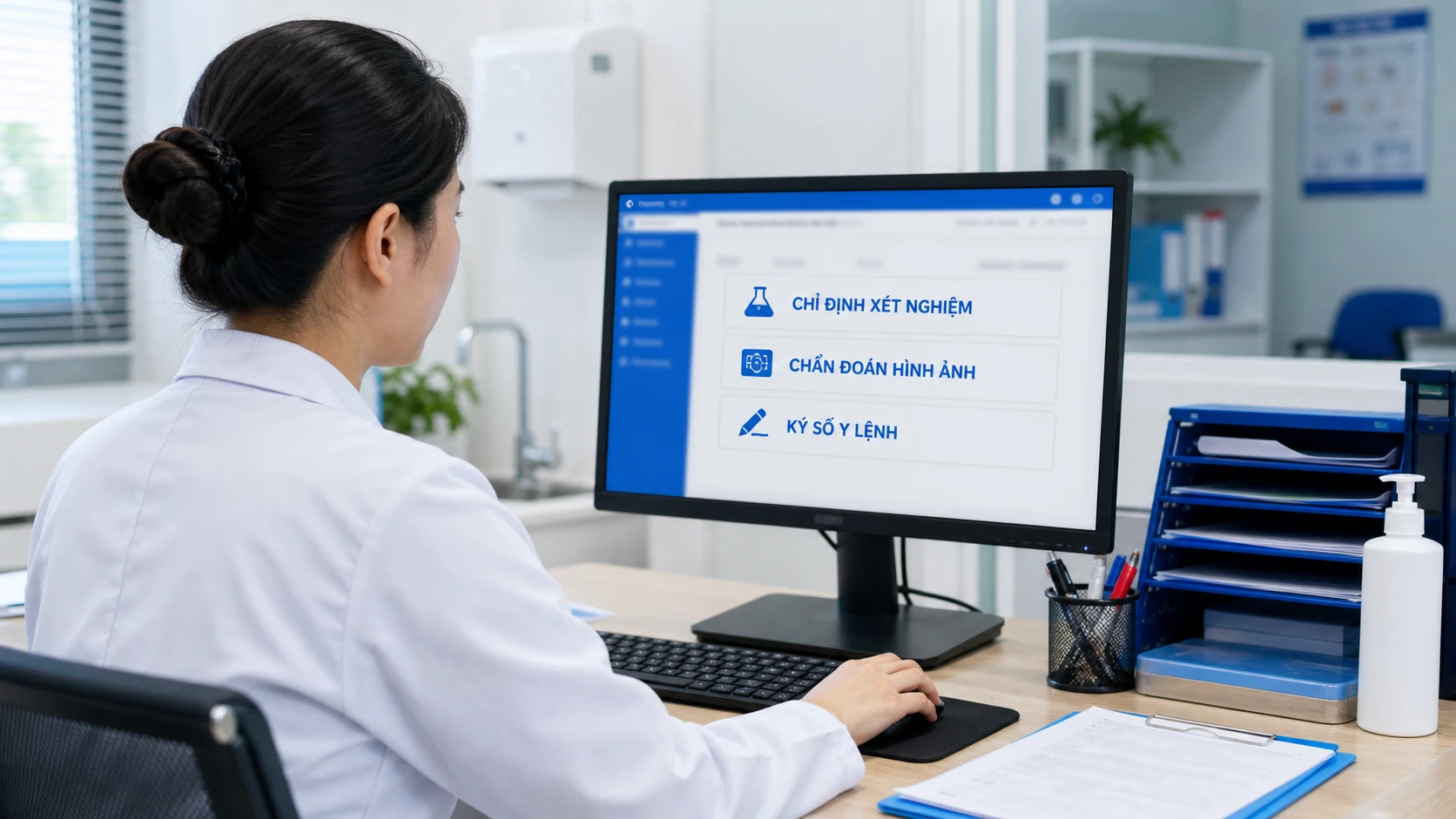 Giao diện chỉ định cận lâm sàng trên phần mềm bệnh án điện tử MyHospital