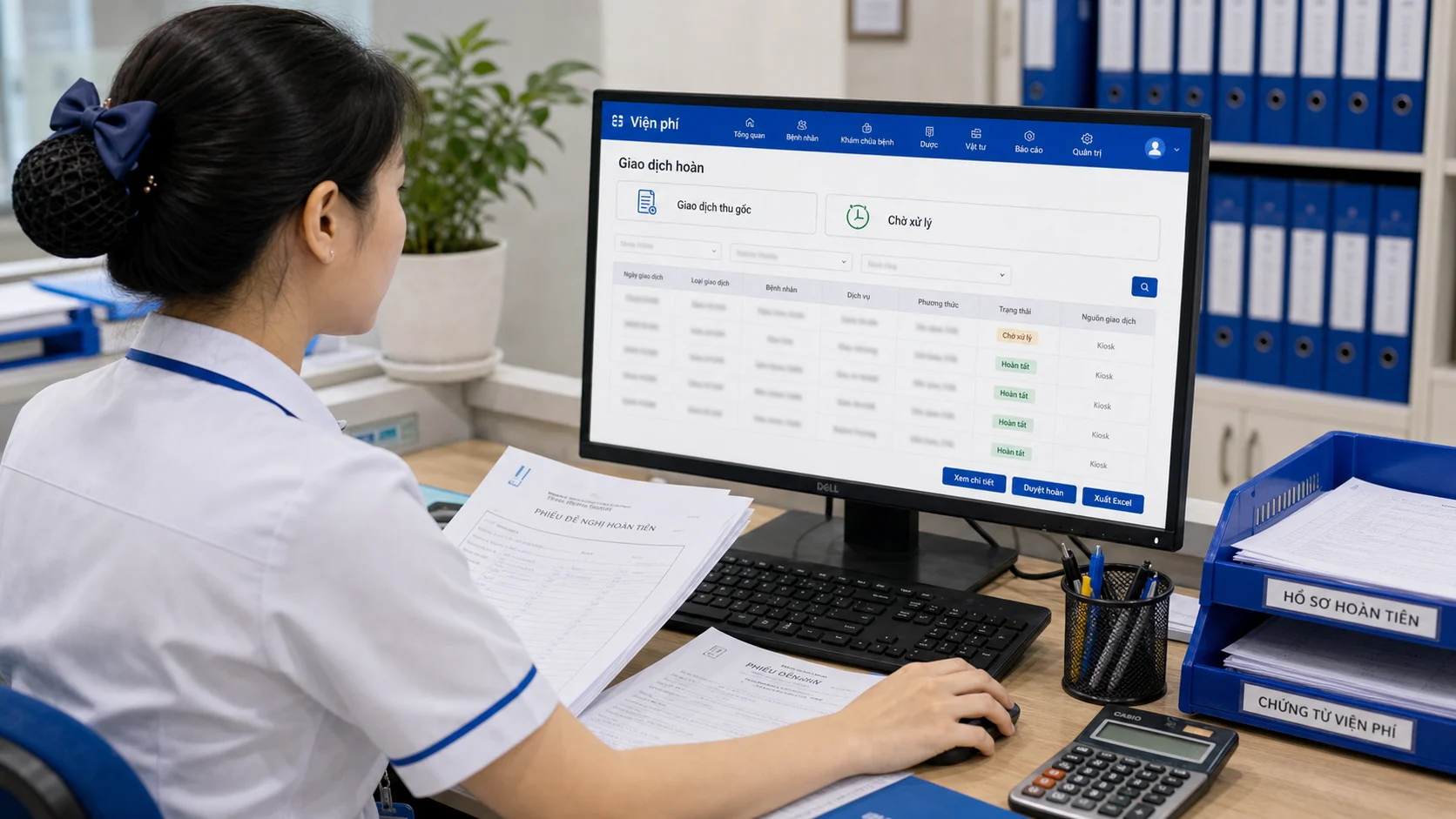 Phần mềm HIS kiểm soát giao dịch hoàn tiền hủy dịch vụ y tế