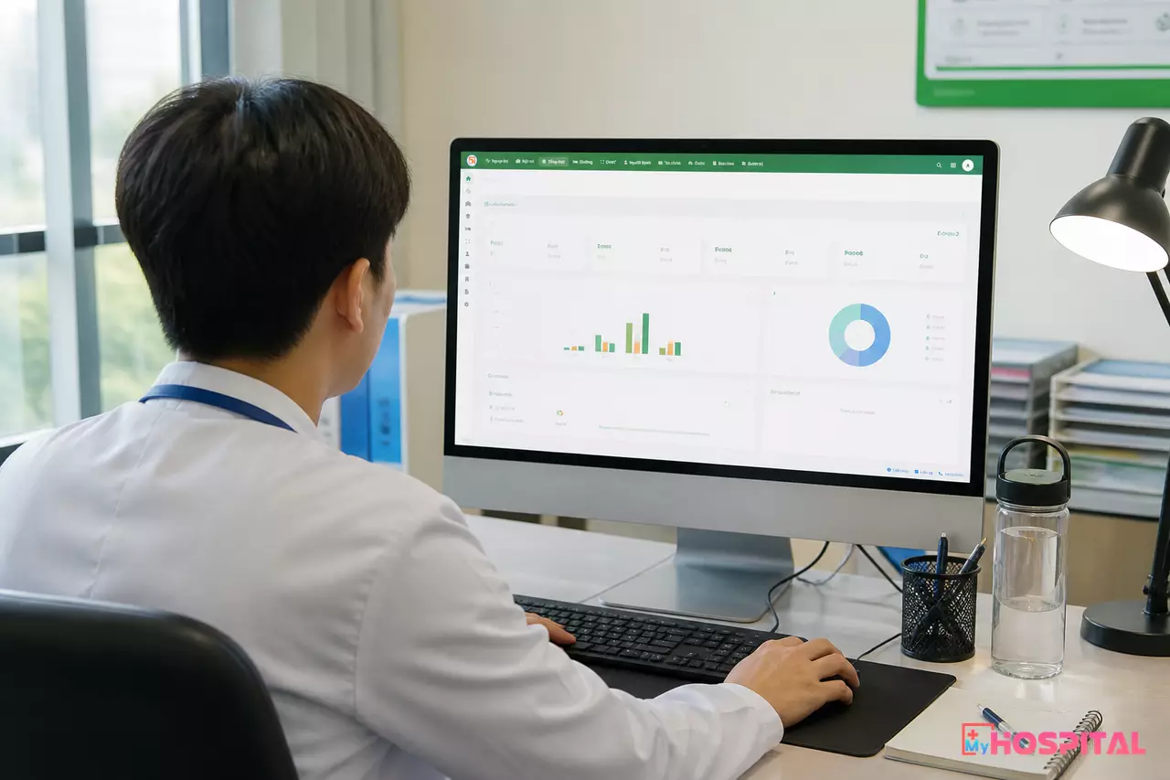 Kế toán viện phí thao tác khôi phục dữ liệu phơi trên phần mềm quản lý bệnh viện