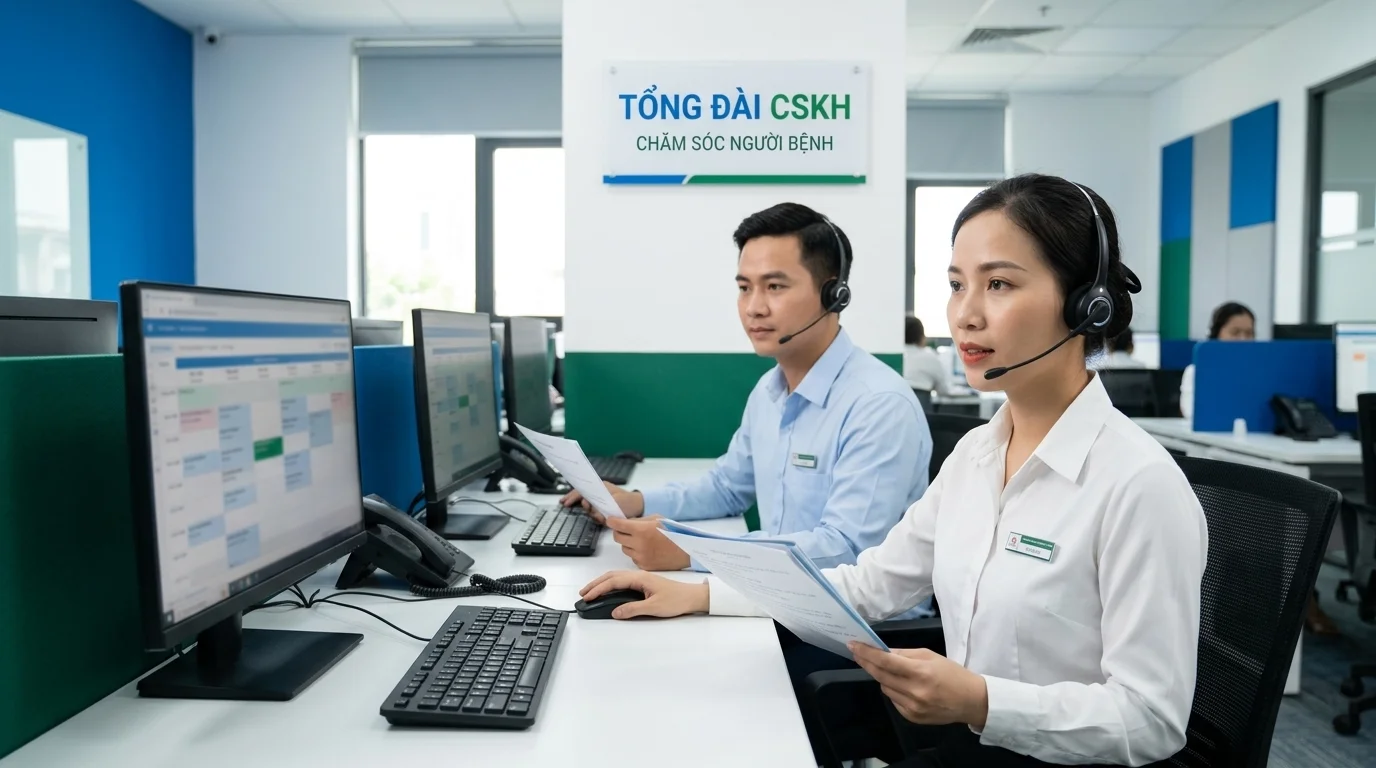 Kịch bản tổng đài chăm sóc người bệnh: 6 mẫu lời thoại chuẩn