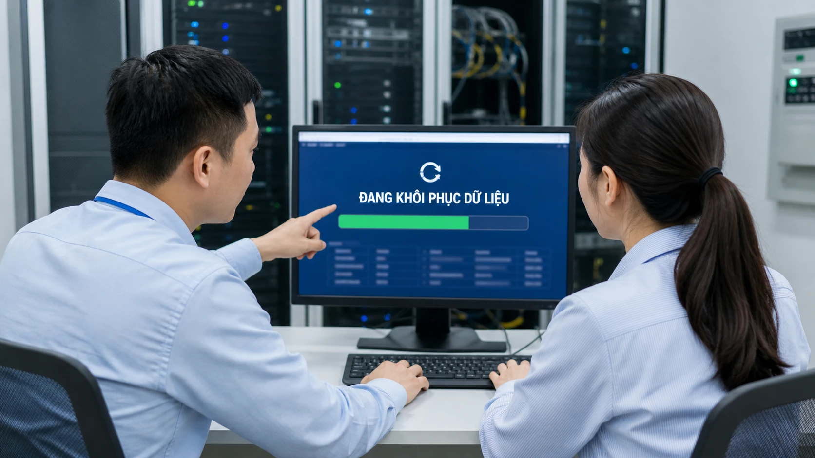 Cán bộ IT kiểm thử khôi phục dữ liệu bệnh án điện tử
