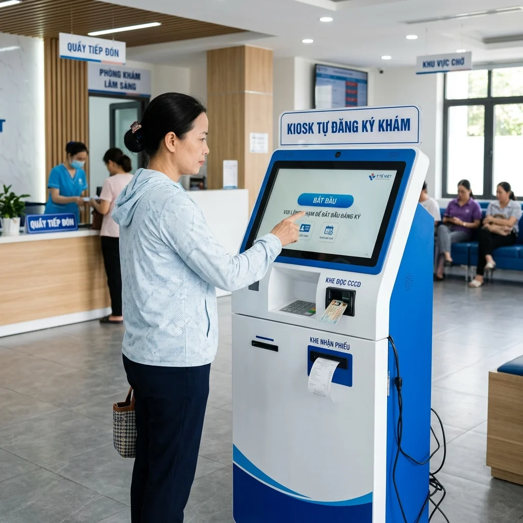 Kiosk Tự Đăng Ký Khám Là Gì? Cơ Chế Hoạt Động Và Lợi Ích Cho Cơ Sở Y Tế
