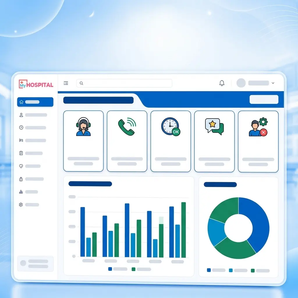 Bảng KPI tổng đài chăm sóc người bệnh: bắt máy, AHT, FCR, no-show