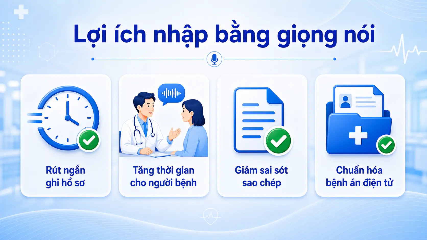 Infographic lợi ích nhập bệnh án bằng giọng nói