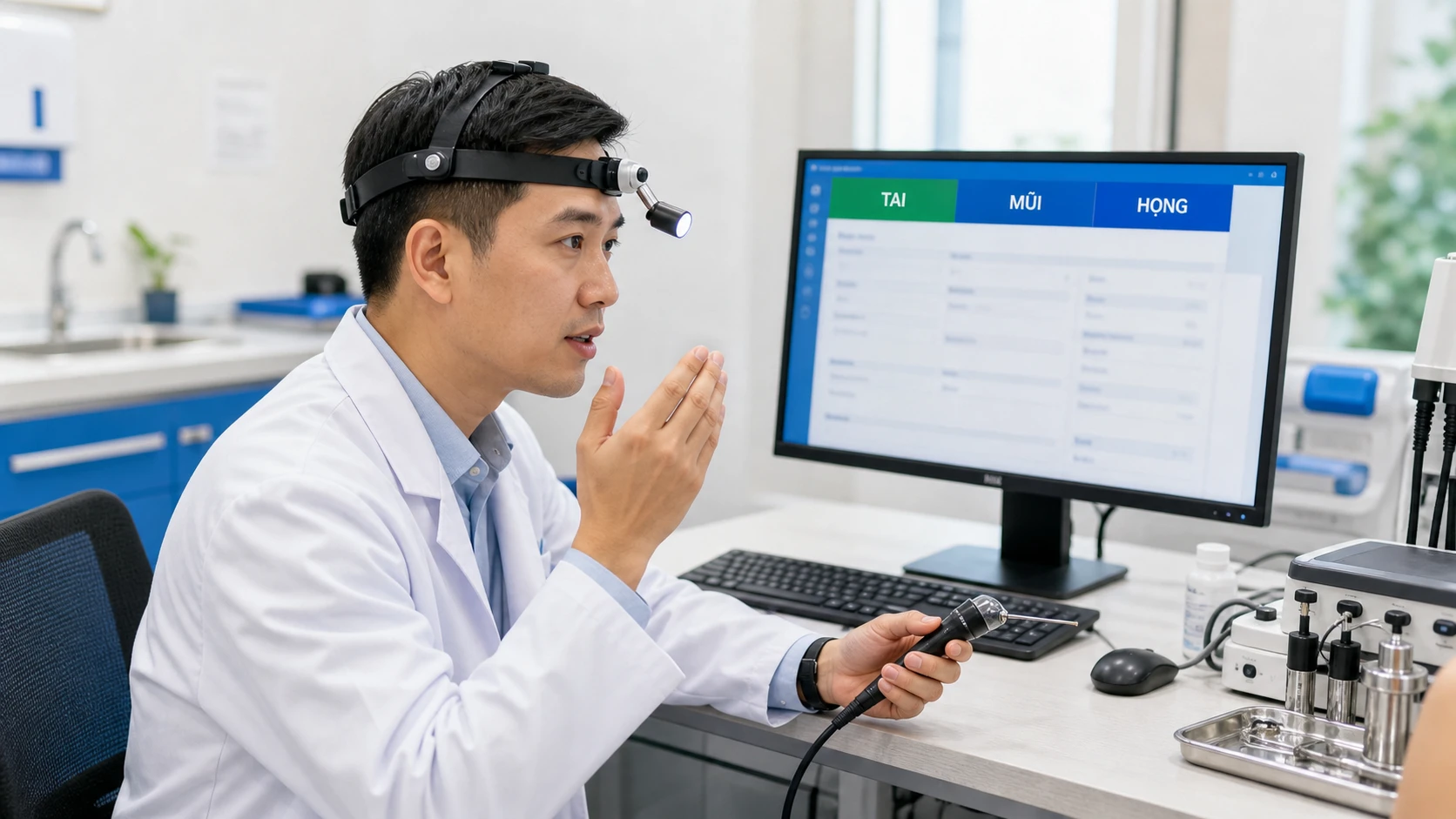 Mẫu Bệnh Án Điện Tử Tai Mũi Họng: Nội Soi, Thủ Thuật & Nhập Giọng Nói