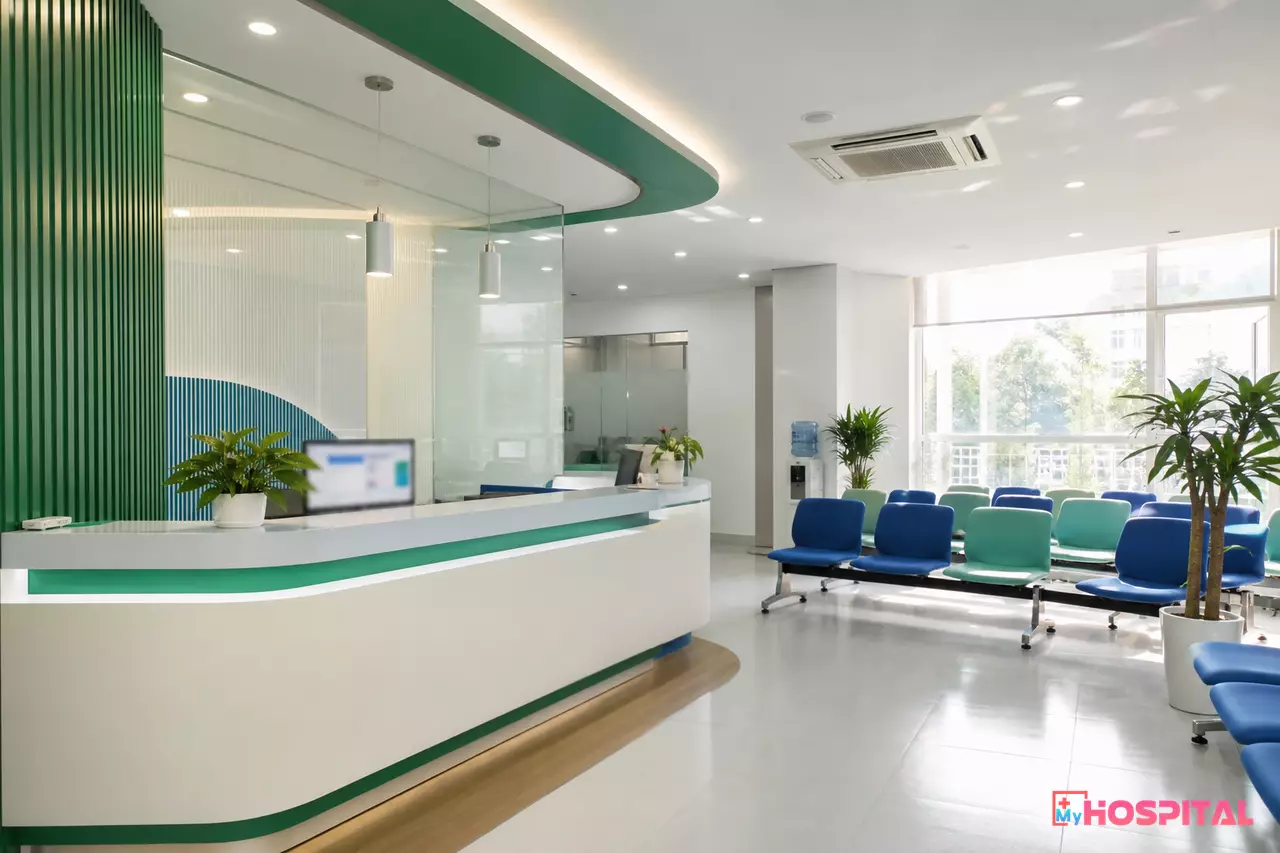 Không gian tiếp đón của một phòng khám tư nhân mới đi vào hoạt động