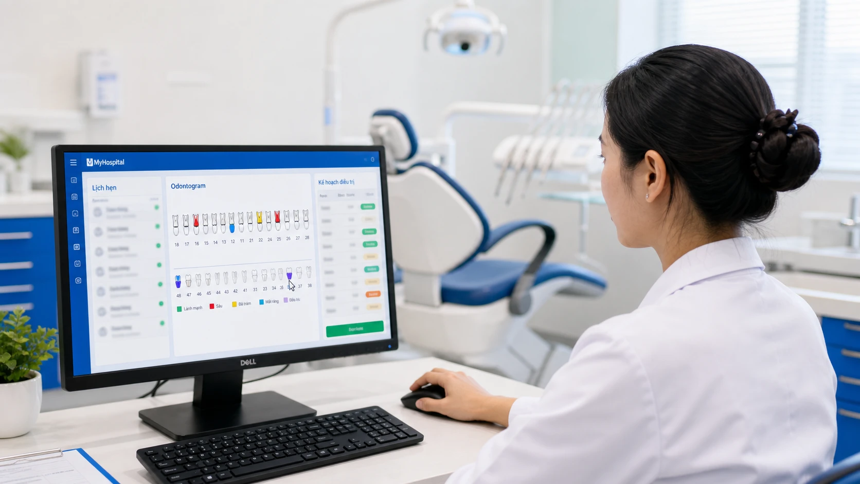 Giao diện MyHospital - bệnh án điện tử RHM tích hợp odontogram