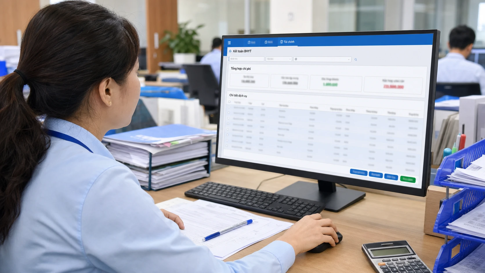 Màn hình MyHospital đối soát giao dịch ví điện tử theo kênh