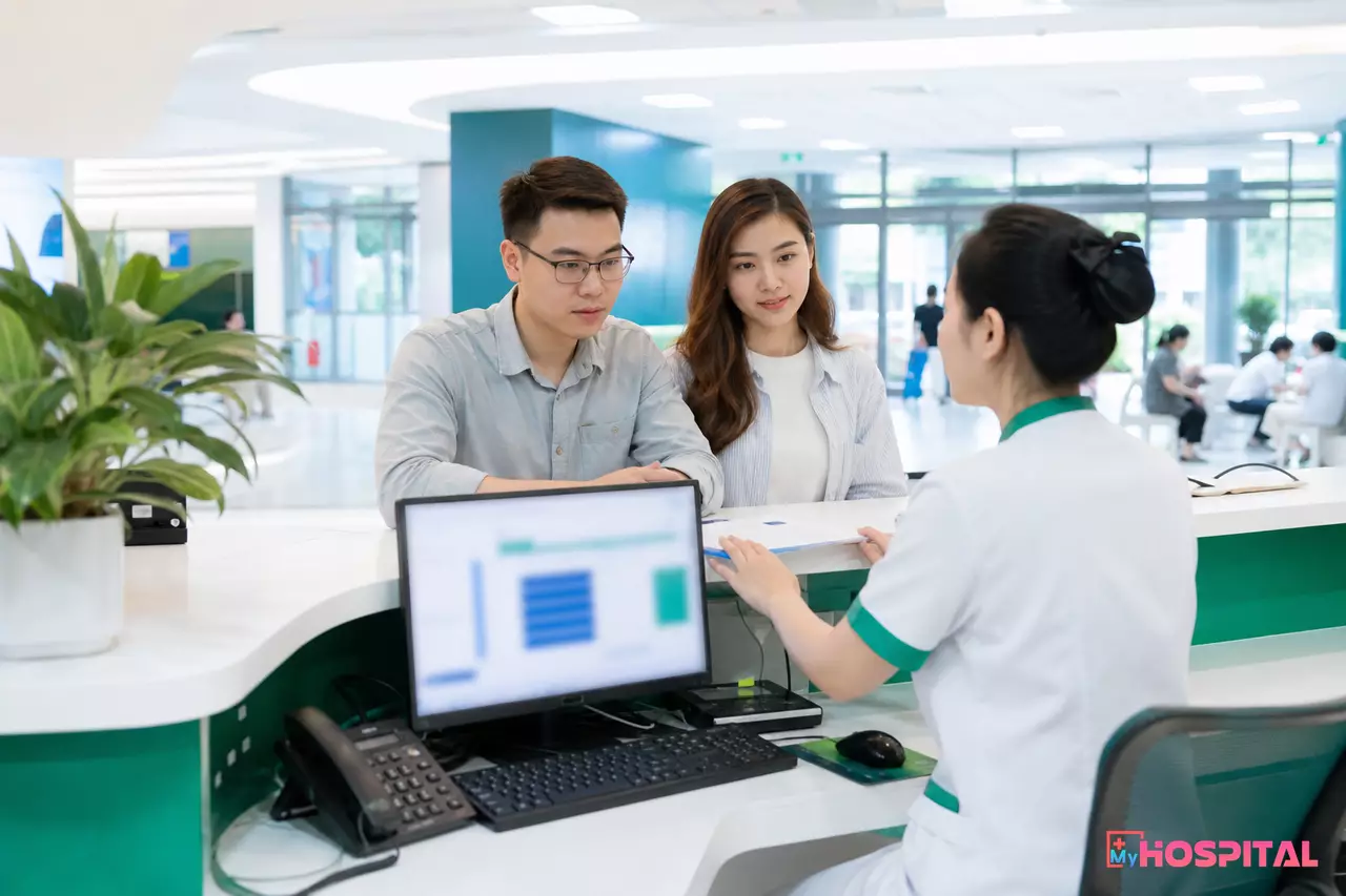 Quầy thu ngân viện phí khu xuất viện