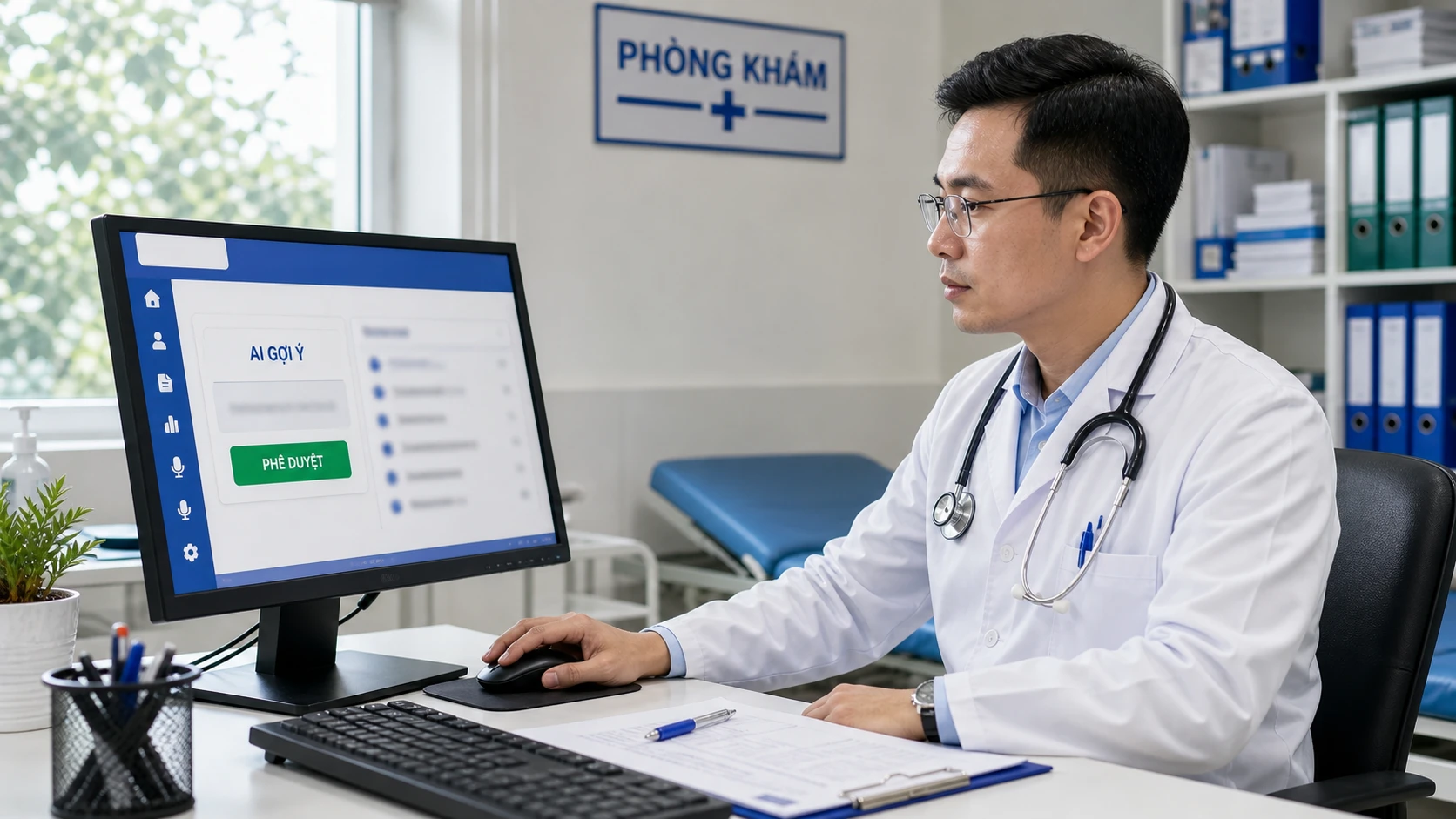 Bác sĩ thẩm định khuyến nghị AI hỗ trợ chẩn đoán