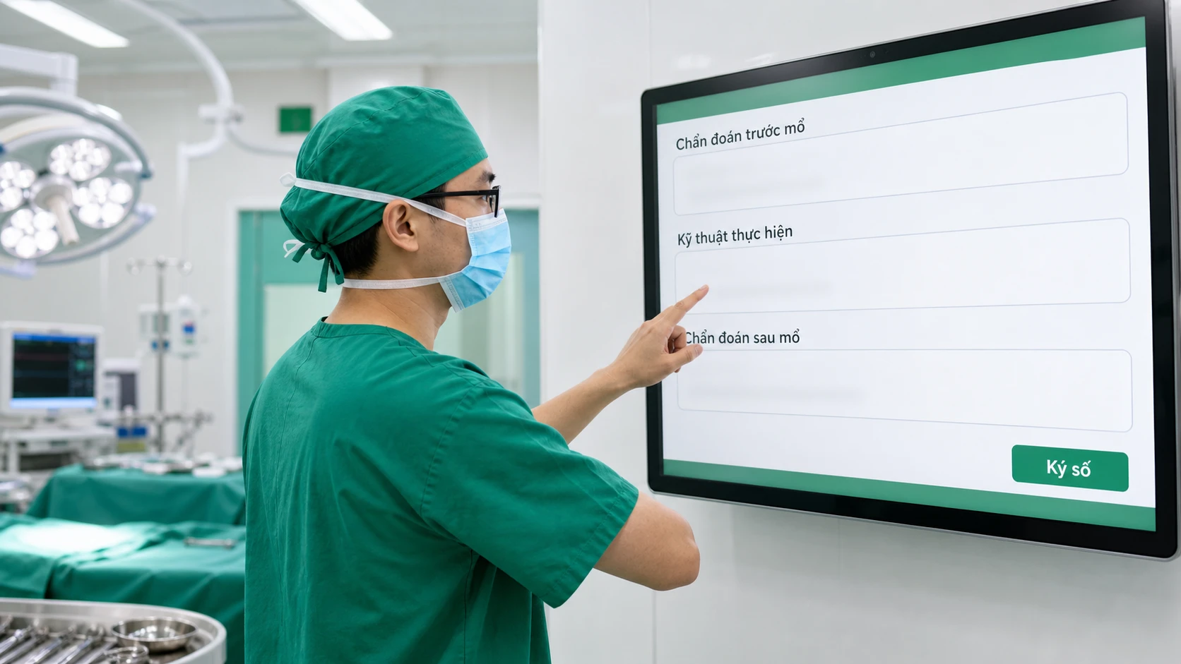 Bệnh án điện tử Ngoại khoa: Ghi tường trình phẫu thuật & hậu phẫu