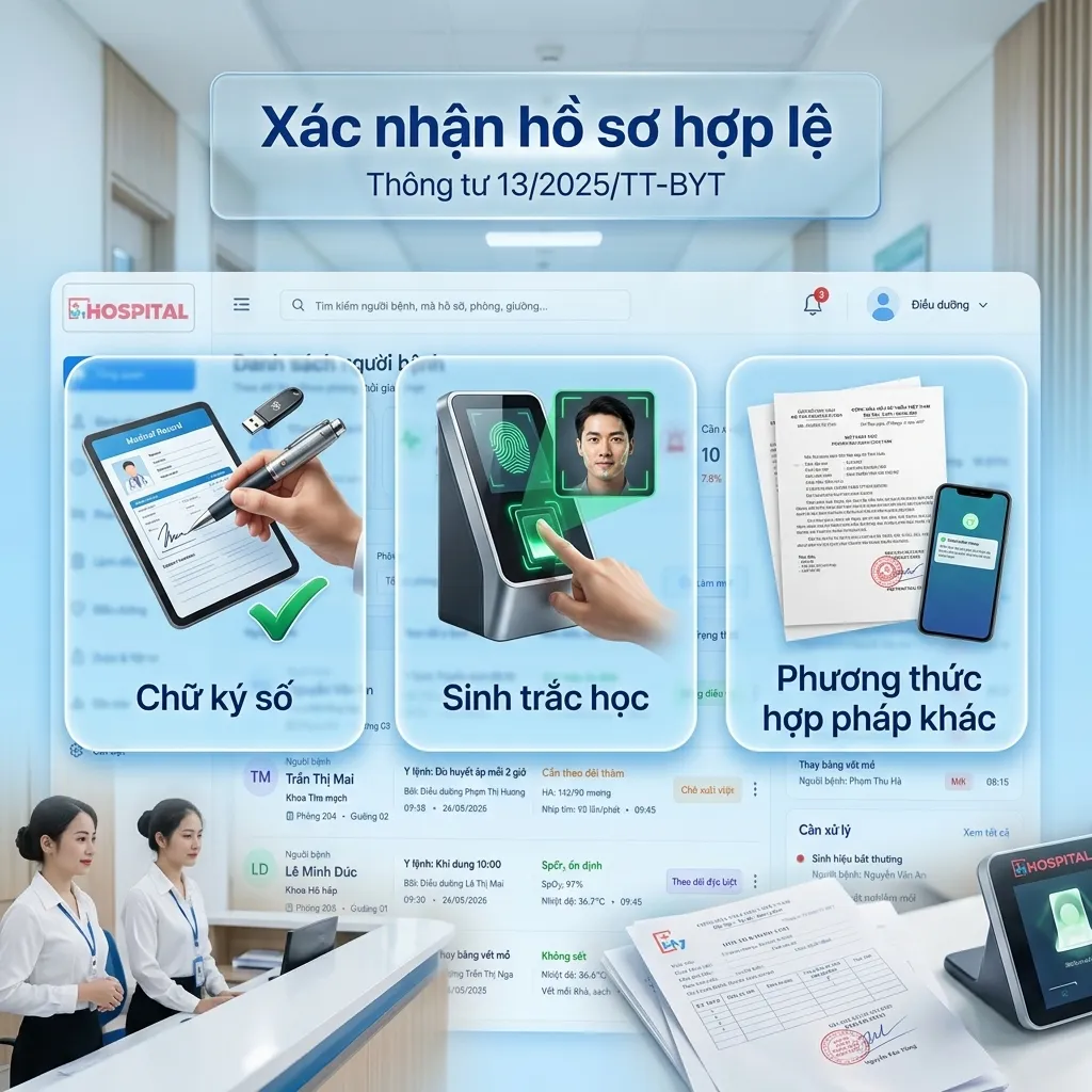 Ba hình thức xác nhận hồ sơ bệnh án điện tử hợp lệ