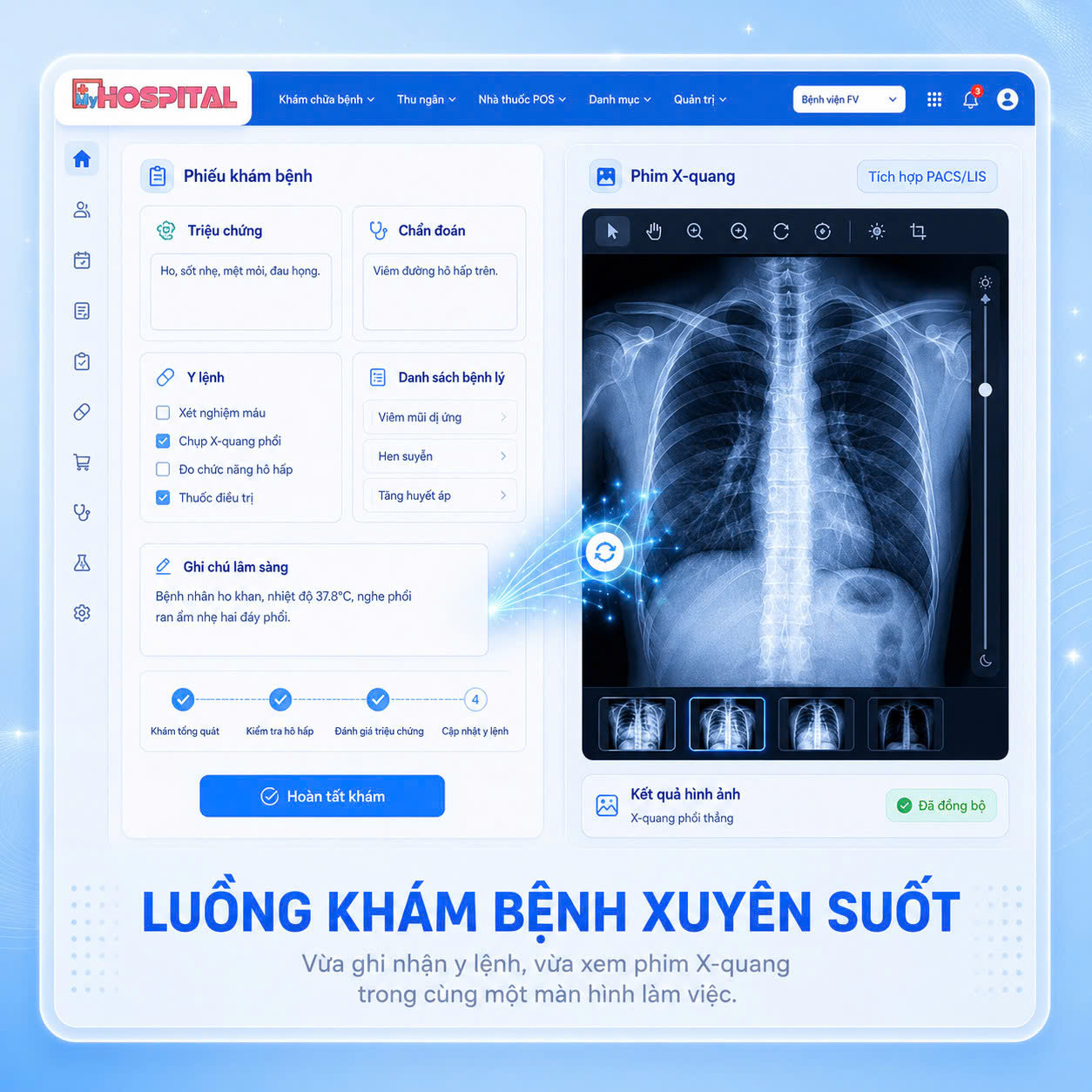 Giao diện phần mềm MyHospital
